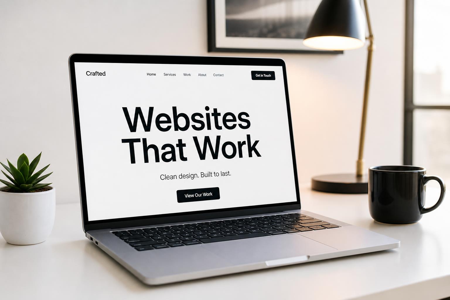 A designer crafting a website